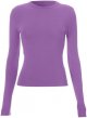 Womens Long Sleeve Shirts Slim Fit Basic Autumn Winter Casual Trendy Thermal Crew Neck Tee Solid Color Tops