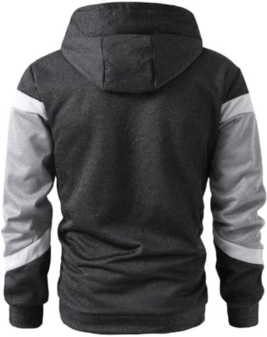 Mens Hoodie Multicolor Panel Sweatshirt Long Sleeve Sports Tops