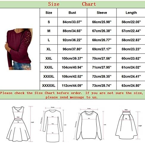 Women's Round Neck Solid Color Hollow Stitching Long Sleeved T Shirt Long Flannel Women