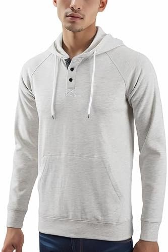 Men's Casual Athletic Midweight Comfy Soft Active Sports Pullover Hoodie Sweatshirt