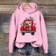 Cute Women's Reindeer Print Casual Hoodie For Relaxed Comfort And Style Zippe Hoodies Women