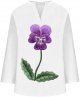 Women Thin Pansy Floral Print Casual Long Sleeve V Neck Shirt Top T Shirts Women Coffee