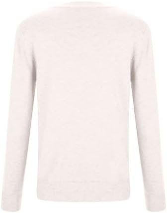 Women's Casual Crew Neck Solid Color Pullover Sweater Fitted Pullover Sweater