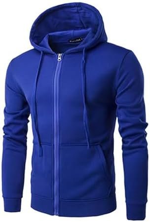 Men's Hooded Sweatshirt Loose Textured Zip Hooded Sweatshirt Insert Sleeve Jacket Mens Zip Hoodie