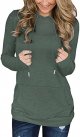 Hoodies for Women Casual Long Sleeve Solid Pullover Tops Loose Sweatshirt with Pocket