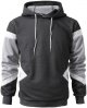 Mens Hoodie Multicolor Panel Sweatshirt Long Sleeve Sports Tops