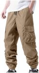 Men Trousers-Flap Pockets Cargos for Mens Cool Outdoors Cargos Fashion Versatility Lounge Legs Trouser Hiking Climbing