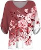 Cotton Shirts for Women Teen Girls Fall Outfits Loose Fit Dressy 3/4 Sleeve Shirts Casual V Neck Blouses Tunics Top